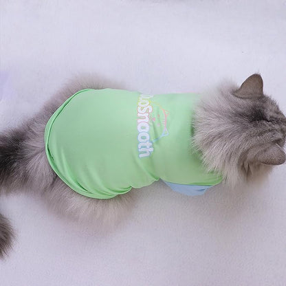 Custom Dog Shirt,Personalized Pet Apparel with Name Text Photo Image,Lightweight Breathable Puppy Kitten Cotton Vest for Small Medium Large Dogs Cats,Puppy Gift (Dopamine Green, Small)