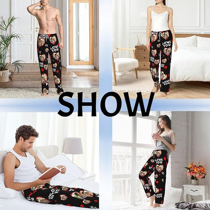 Custom Pajama Pants with Face customized PJ Pants Christmas Valentine gifts for Men Women