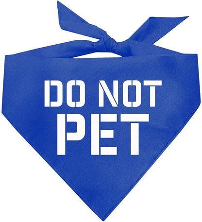 Do Not Pet Dog Bandana (Royal, OS 157)