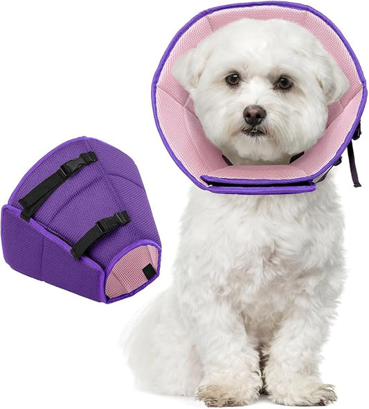 Dog Cone Collar After Surgery for Medium Dogs, Adjustable Soft Recovery Cone for Dogs to Stop Licking Biting, Comfortable Pet Elizabethan Alternative for Wound Healing