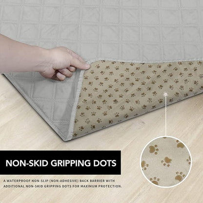 Easy-Going 100% Waterproof Dog Bed Cover, Non-Slip Pet Blanket for Furniture, Washable Couch Cover, Repleasement Sofa Cover (30X70 in, Light Gray)