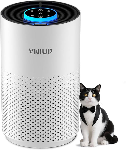 Air Purifiers for Bedroom Home up to 1250 ft², Vniup H14 True HEPA Room Air Purifiers for Bedroom, with Fragrance Function Sleep Mode& Light Mode Air Cleaner for Pet Dander Odor Dust Smoke