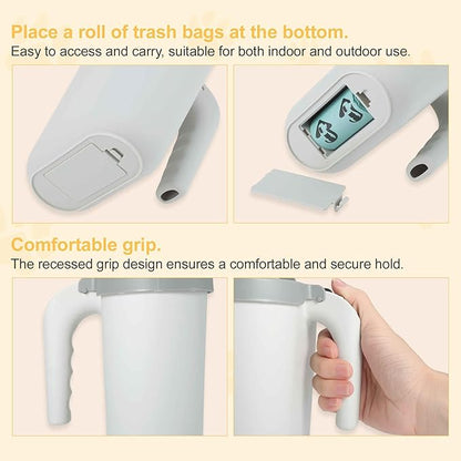 Cat Litter Scoop, Durable Litter Scooper with Refill Bags, Mess-Free Cat Litter Scooper, Convenient Scoop Holder Design, White, Grey