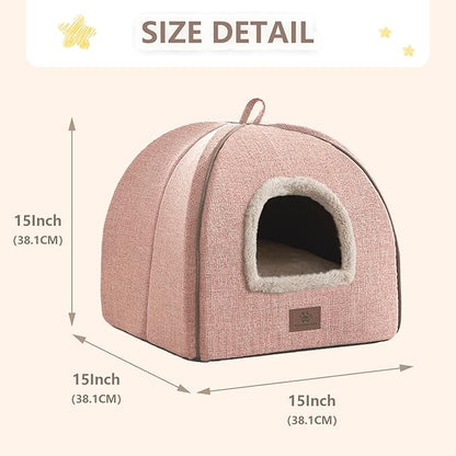 WINDRACING Cat Bed for Indoor Cats - Cat Cave Beds Cat House Cat Tent with Removable Washable Cushioned Pillow, Soft Kitten beds,Cat Beds & Furniture, for Small and Medium Pet Bed