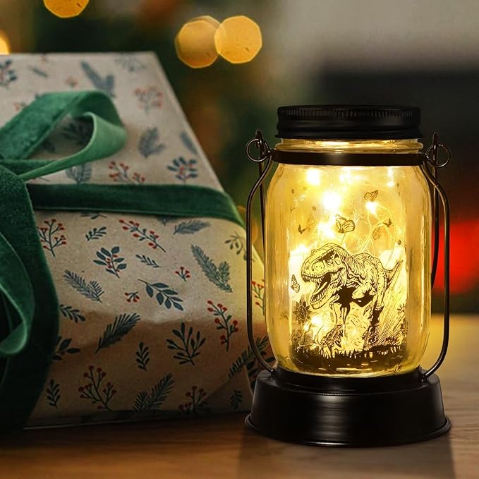 kyoryuger for Teens Boy Dinosaur Solar Lantern for Kids, Solar Lights Aesthetic Room Decor for Teen Girls Boys, Garden Decoration Outside for Yard, Patio,Backyard,Porch