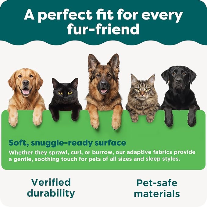 Furhaven Orthopedic Dog Bed for Large/Medium Dogs w/ Removable Bolsters & Washable Cover, For Dogs Up to 55 lbs - Plush & Velvet Waves Perfect Comfort Sofa - Brownstone, Large