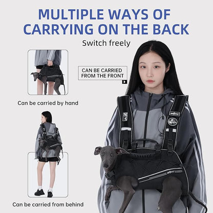 Dog Lift Harness for Small Dogs,Dog Backpack Carrier,Adjustable Padded Breathable Straps for Dogs, Disabled, Joint Injuries, Arthritis,S(4.5-7.5LBS)