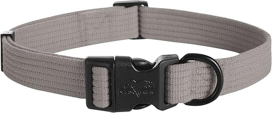 lynxking Dog Collar Soft Padded Breathable Cotton Solid Color Strong Adjustable Pet Collar for Little Puppy