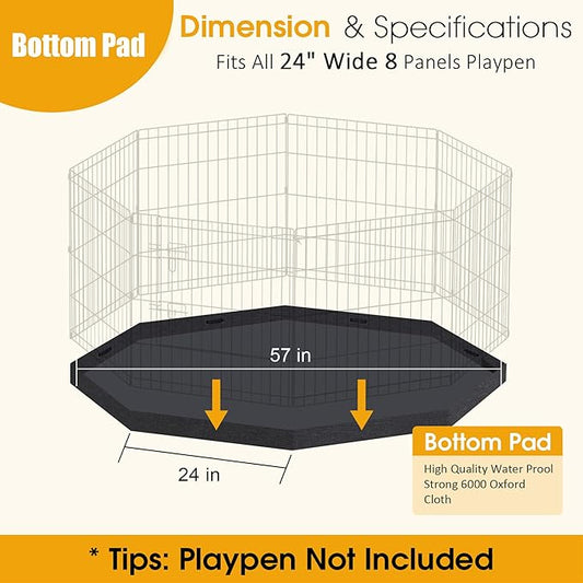 Dog Pen Pet Playpen Dog Fence Bottom Pad Indoor Foldable Metal Wire Exercise Puppy Play Yard Pet Enclosure Pad Outdoor (Only Bottom Pad, Playpen Not Included)