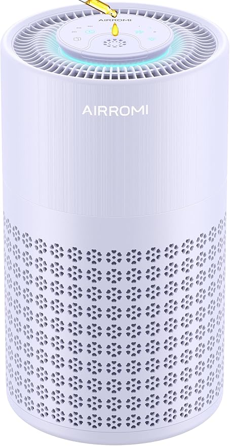 AIRROMI Air Purifier for Bedroom with A2001 Lavender Purple