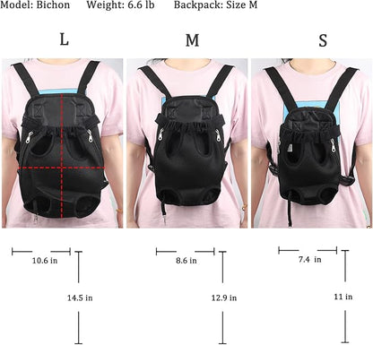 Pet Carrier Backpack - Adjustable Dog Carrier for Hiking, Travel & Carrying - Puppy & Dog Front Carrier