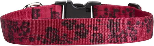 LupinePet 20252 Originals 1" Plum Blossom 12-20" Adjustable Collar for Medium and Larger Dogs