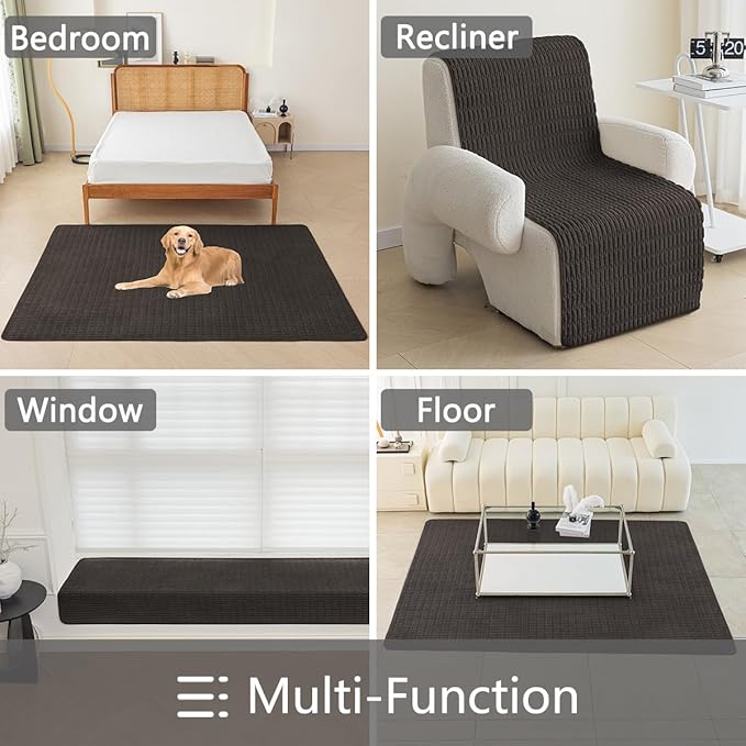 Muamar Dog Bed Cover Sofa Protector,Anti Slip Waterproof Sofa Covers for Living Room Couch Covers,Sofa Mat,Seat Cover, Dog Mat,Pet Pad for Furniture Bed Sofa Protector 1 Piece (60x82 inch, Coffee)