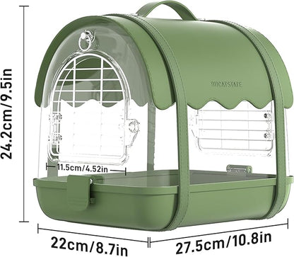 BUCATSTATE Bird Carrier Backpack with Shade Cover, Travel Bird Cage Bag Lightweight, Visible Window for Parrots, Small Cockatiels, Budgie and Other Similar Size Birds