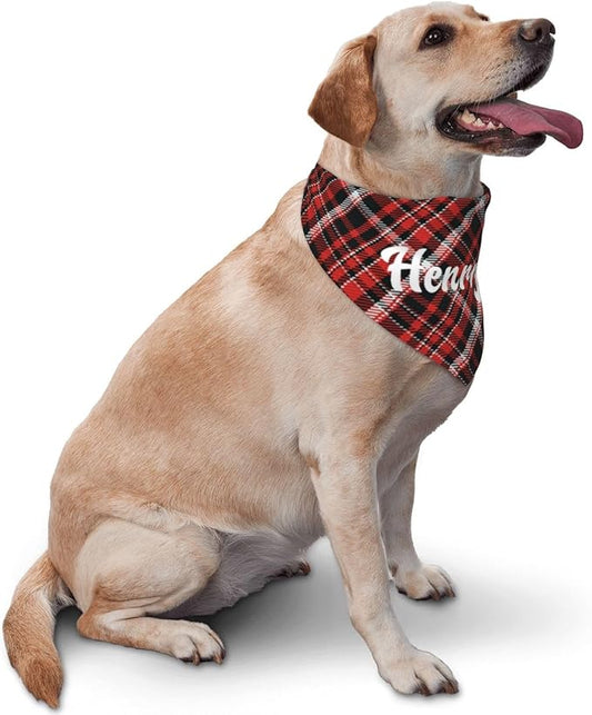 Custom Pet Scarf Personalized Dog Bandana with Name Personalized Add Your Text Bibs Triangle Head Scarfs Gift for Small Medium Large Dogs Cats Baby Puppy Pets Accessories