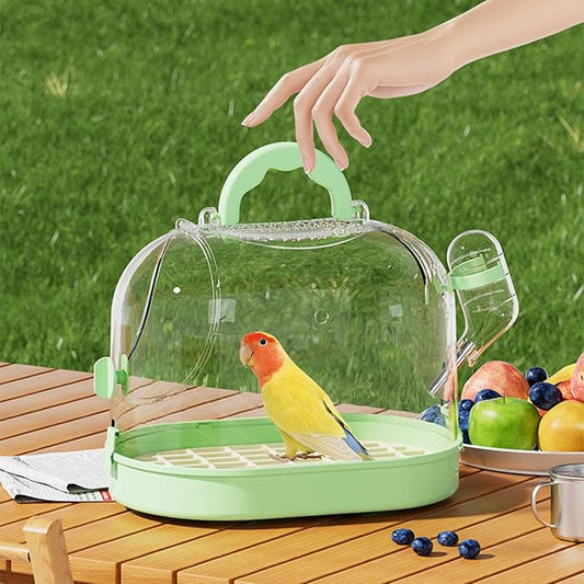 Easy to Carry Bird Cage with Watering Bottle High Ventilated Carriers Travel Cage for Outdoor Portable Hamster Carriers Travel Birdcage