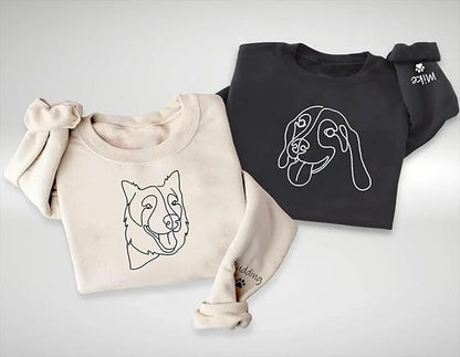Custom Pet Sweatshirts with Photo and Name, Personalized Dog Sweatshirt, Gifts for Dog Mom, Dad