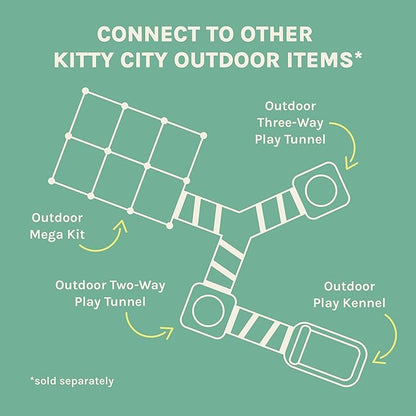 Kitty City Outdoor Catio Furniture and Play Kits for Cats, 10' Tunnel/Medium