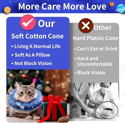 Kitten Cones After Surgery Extra Small Waterproof Cone Collar Soft to Stop Licking Neck Elizabethan Kitten e Collar for Recovery Wound Healing Safety xs Small Cat Donut Cone
