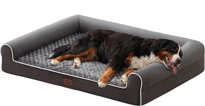 Large Dog Beds Large Sized Dogs 48x35x8 Inch, Orthopedic XXL XL Dog Bed for Medium Size Dogs, Big Waterproof Couch Sofa with Removable Washable Cover for Pet, Dark Grey