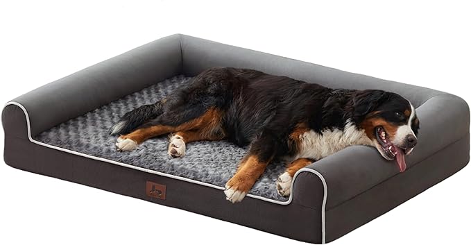 Large Dog Beds Large Sized Dogs 45x35x7 Inch, Orthopedic XXL XL Dog Bed for Medium Size Dogs, Big Waterproof Couch Sofa with Removable Washable Cover for Pet, Dark Grey
