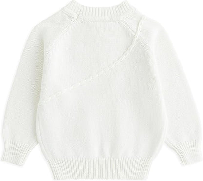 Simplee kids Baby Girl Knit Sweater with Bear in The Pocket Toddler Pullover Sweater Cute Fall Winter Clothes