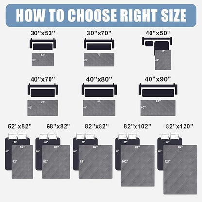 Smiry Waterproof Dog Bed Cover Blanket 30x70, Soft Reversible Pet Blanket, Washable Leakproof Cats Dogs Couch Cover for Sofa, Couch, Furniture, Grey/Grey