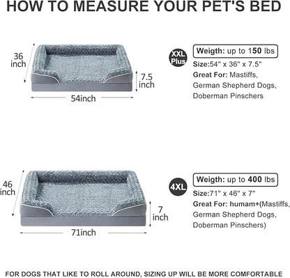 WNPETHOME Human Dog Beds for People Adults, Washable Faux Fur Nap Bed Adult Oval for People, Calming Human Size Giant Dog Bed Fits Pet Families with Storage Pocket Grey