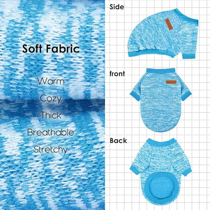 1 Pc Dog Sweaters for Small Dogs Girl Boy Winter Fleece Clothes Warm Soft Dog Sweatshirt Outfit for Dogs Cats Pet Apparel