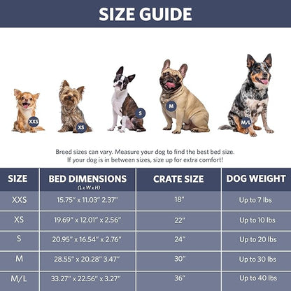 MidWest Homes for Pets QuietTime Fashion XS Dog Bed – Blue Faux Fur Bolster, Ultra-Soft and Machine Washable, Fits 22-Inch Crates and Carriers, for Small Dogs and Cats