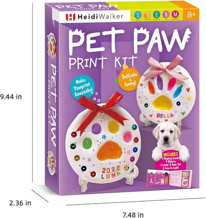 Eggbox Pet Paw Print Impression Kits - Makes 2 Dog Pawprint Keepsake Kit, Inkless Paw Prints Kit for Dogs & Cats - New Puppy Gift, DIY Dog Paw Print, Personalized Gifts for Pet Lovers