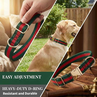 Premium Dog Collar, Cute Dog Collars Luxury Style, Durable Pet Collars with Metal Buckle Safety for Puppy Small Dogs