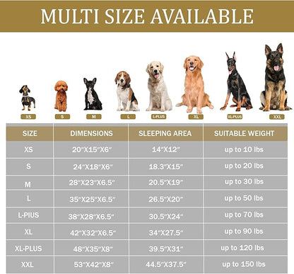 Bedfolks Orthopedic Dog Bed Extra Small, Waterproof Dog Sofa Bed for Small Dogs & Cats, Egg Foam Pet Couch Bed with Removable Washable Cover and Nonslip Bottom, Dark Grey