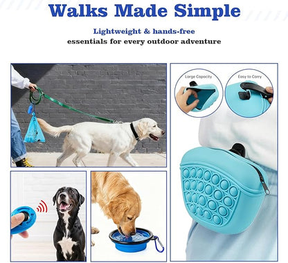Puppy Supplies Starter Kit – Puppy Essentials and Dog Stuff Set for Small Dogs, Includes Bowls, Toys, Toothbrush, Treat Pouch and More, Welcome Home Gift for Your New Puppies - Blue