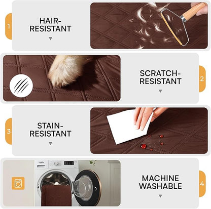 Luciphia 100% Waterproof Couch Cover Blanket for Dogs Anti-Slip Pet Couch Protector Sofa Mat Puppy Cat Blanket with Non-Slip Bottom, Coffee Brown, 30x70 Inch