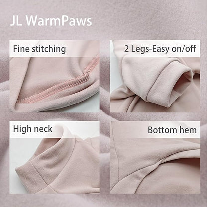 Fleece Sphynx Cat Clothes Soft Hairless Cat Clothes Pullover Cat Sweater for Chihuahua All Season Light and Warm Kitten Cloth for Cats Only Puppy Clothes Small Dog Sweater (Pink, S)