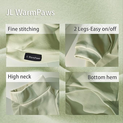 Fleece Sphynx Cat Clothes Soft Hairless Cat Clothes Pullover Cat Sweater for Chihuahua All Season Light and Warm Kitten Cloth for Cats Only Puppy Clothes Small Dog Sweater (Pale Green, Medium)