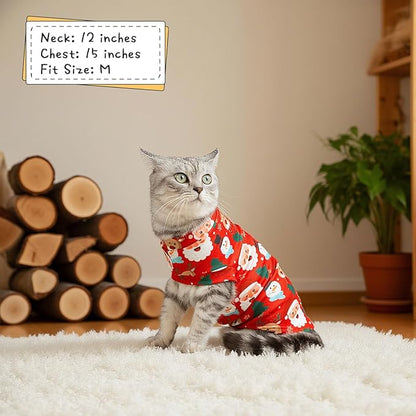 EXPAWLORER Cat Christmas Sweater - Sweaters for Cats Only Soft Warm Pet Clothes, Fall and Winter Xmas Coat Pullover Design, Fleece Sweatshirt Clothing Also for Puppy Small Dogs, Medium