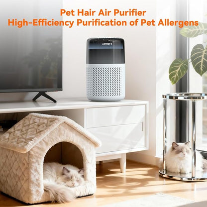AIRROMI HEPA Air Purifier for Bedroom&Home,Pet Air Purifier for Home Pets,Removes Pet Odor,Cat Litter Smell,Dust,Smoke&Allergies,Quiet Room Air Purifier with Scents,360°Air Cleaner,A2005 Blue