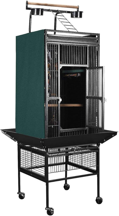 Colorday Good Night Bird Cage Cover for Large Bird Cage with Play Top (Patented), Green 61"