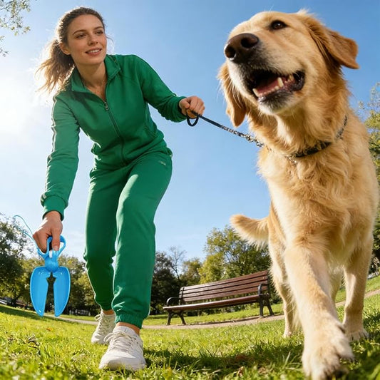 Dog Poop Picker, Scissors Style, 26cm, Pet Waste Scooper, Poop Grabber, Hygienic Tool, for Yard Cleaning, Park Walks, Outdoor Pet Care