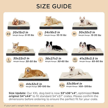 Bedsure Dog Bed for Small Dogs - Comfy Flat Puppy Beds with Removable Washable Cover, Orthopedic Egg Crate Foam Pet Mat, Suitable for Pet Up to 15 lbs