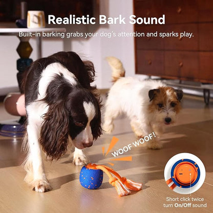 Cheerble Smart Interactive Dog Toy, Wicked Ball Rolly, Automatic Moving, Bouncing, Rotating, E-TPU Material, Active Rolling Interactive Dog Ball for Medium and Large Dogs (Blue)