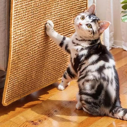 Cat Scratcher Mat, 23.6 X 15.7 Inch,sisal cat scratchers for Indoor Cats,cat Scratch pad,cat Scratching Board,cat Scratching Post,sisal Rug Carpet,cat Scratch Furniture Protector,Brown