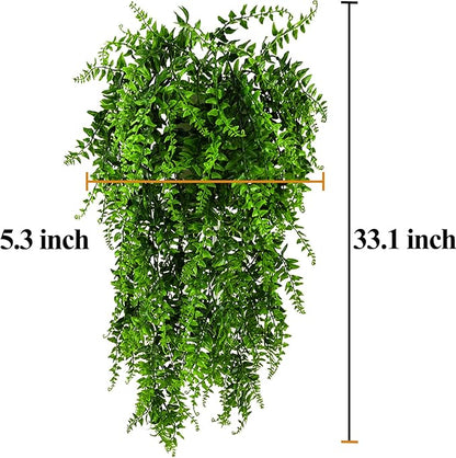 HERCOCCI 5 Pack Reptile Plants, Terrarium Hanging Plants Vines Artificial Leaves Habitat Decorations with Suction Cup for Bearded Dragon Hermit Crab Lizard Snake Geckos Chameleon