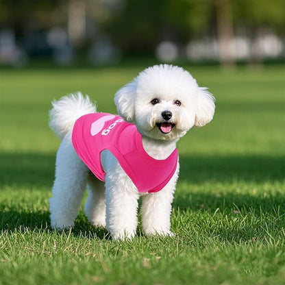 4 Pack Dog Shirts Summer Printed Puppy Clothes Cute Sleeveless Pet T Shirts Dog Clothes for Small Medium Dogs Cats Girl(M)