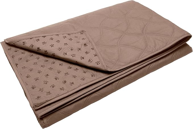 Furhaven Waterproof & Non-Slip King Size Mattress Cover Protector for Dogs & Cats, Washable, For Beds, Couches, & Car Seats - Quilted Twill Blanket Mattress Cover - Brownstone, Jumbo/King Size
