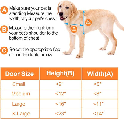 Ownpets Aluminum Dog Door, Pet Door with Magnetic Flap and Lockable Sliding Panel, Heavy Duty Doggy Door for Dogs Up to 40lbs(Silver)