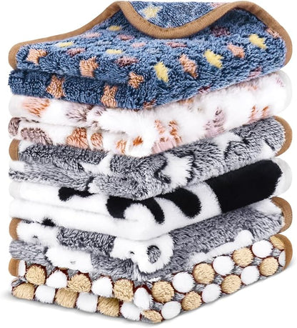 6 Pcs Guinea Pig Blankets Bedding Small Animal Cage Liners Sleep Mat Absorbent Reusable Pet Pee Bedding Pad Cover for Hamster Ferret Chinchilla Rabbit Hedgehog (14 x 28 Inch)