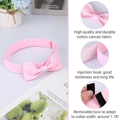 Segarty Dog Bow Ties for Large Dogs Neck Girth 16.5-21.3in, Adjustable Pink Bowtie Collar Neck Tie Tuxedo Comfortable Cotton Girl Pets Bows Grooming Accessory for Formal Wedding Holiday Birthday Party